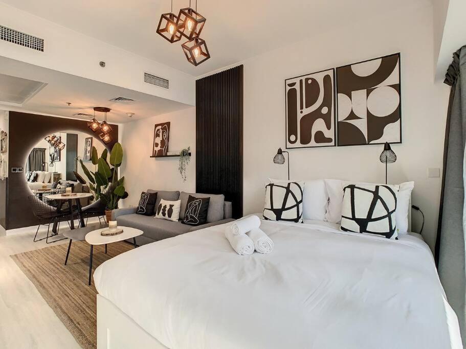 דובאי Luxury Modern Studio In Jlt With Amazing View & Rooftop Pool - Sleeps 3 מראה חיצוני תמונה